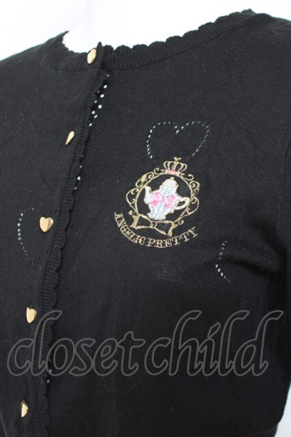 画像3: Angelic Pretty / Wonder Tea Pot刺繍ニットカーディガン  黒 Y-26-02-04-071-AP-TO-SZ-ZY (3)