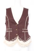 画像1: axes femme / 花刺繍3Bベスト M 茶 Y-26-02-04-072-AX-TO-SZ-ZY (1)