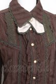 画像3: axes femme / タイ付きジャガードブラウス L 茶 Y-26-02-04-073-AX-BL-SZ-ZY (3)