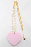 画像3: Angelic Pretty / MELODY TOYSハートネックレス（2022年）  黒×ピンク Y-26-02-04-008-AP-AC-SZ-ZY (3)
