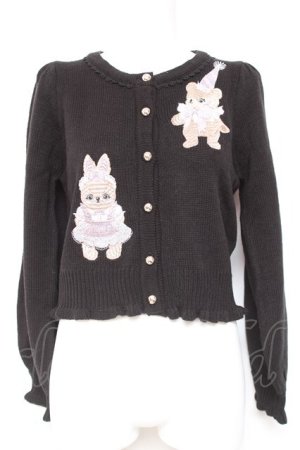 画像: axes femme kawaii / ハロウィンナイト刺繍カーデ M 黒 Y-26-02-04-076-AX-TO-SZ-ZY