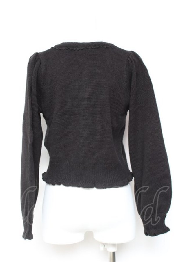 画像2: axes femme kawaii / ハロウィンナイト刺繍カーデ M 黒 Y-26-02-04-076-AX-TO-SZ-ZY (2)