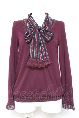 画像: axes femme / レジメ柄ボータイPO M 紫 Y-26-02-04-077-AX-TO-SZ-ZY