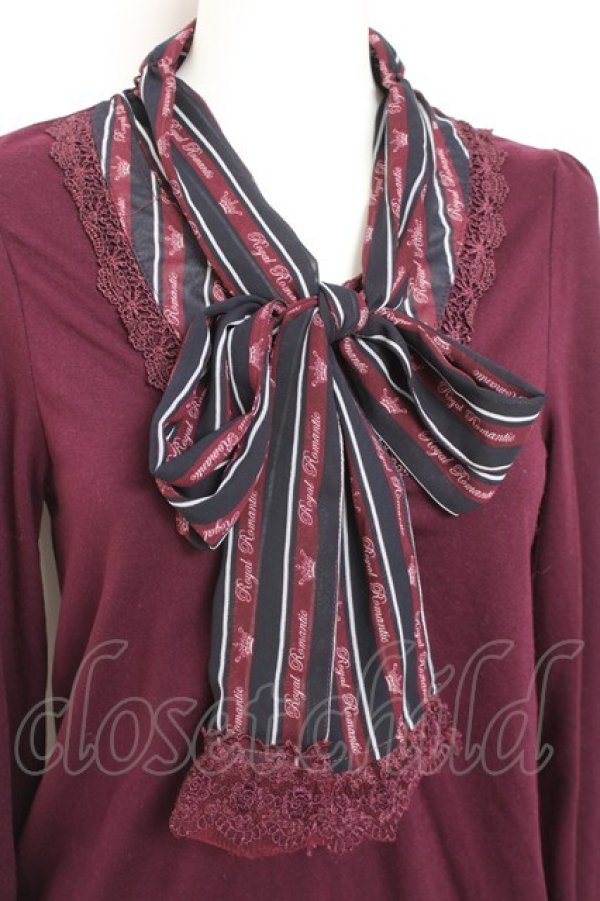 画像3: axes femme / レジメ柄ボータイPO M 紫 Y-26-02-04-077-AX-TO-SZ-ZY (3)