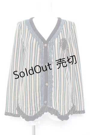 画像: axes femme / カーディガン風ニットプルオーバー M グリーン Y-26-02-04-079-AX-TO-SZ-ZY