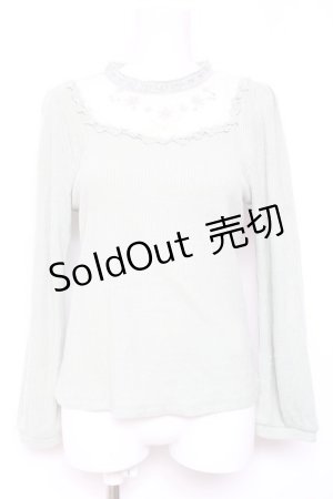 画像: axes femme POETIQUE / 雪の結晶刺繍入りプルオーバー M ミント Y-26-02-04-080-AX-TO-SZ-ZY