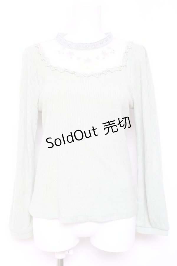 画像1: axes femme POETIQUE / 雪の結晶刺繍入りプルオーバー M ミント Y-26-02-04-080-AX-TO-SZ-ZY (1)