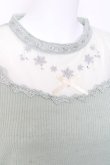 画像3: axes femme POETIQUE / 雪の結晶刺繍入りプルオーバー M ミント Y-26-02-04-080-AX-TO-SZ-ZY (3)