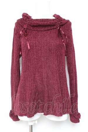 画像: axes femme / ミニフェザータートルプルオーバー M ワイン Y-26-02-04-082-AX-TO-SZ-ZY