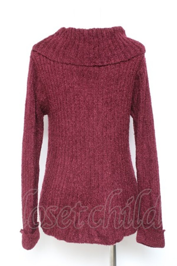 画像2: axes femme / ミニフェザータートルプルオーバー M ワイン Y-26-02-04-082-AX-TO-SZ-ZY (2)