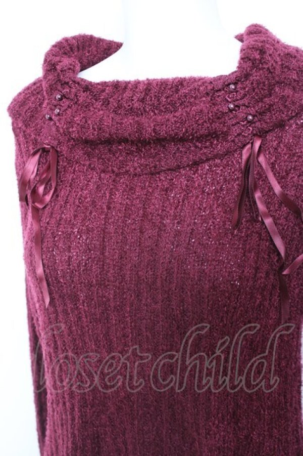 画像3: axes femme / ミニフェザータートルプルオーバー M ワイン Y-26-02-04-082-AX-TO-SZ-ZY (3)