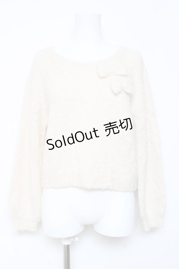 画像1: LIZ LISA / リボン付きニット 0 アイボリ- Y-26-02-04-083-LO-TO-SZ-ZY (1)