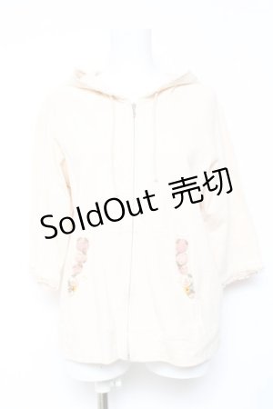 画像: PINK HOUSE / 編みぐるみモチーフ付きパーカー  アイボリー Y-26-02-04-086-LO-TO-SZ-ZY