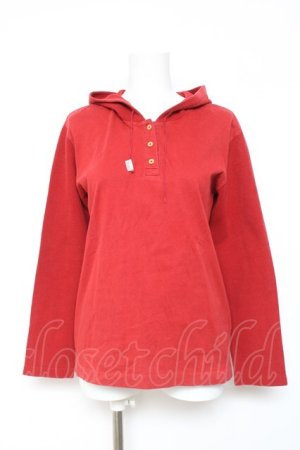 画像: PINK HOUSE / 異素材コットンフードトップス L 赤 Y-26-02-04-087-LO-TO-SZ-ZY