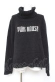 画像1: PINK HOUSE / 2021ハッピーセットロゴハイネックニットトップス  黒 Y-26-02-04-088-LO-SK-SZ-ZY (1)