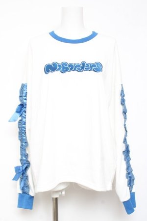 画像: ACDC RAG / melty planet　ロンT  白×青 Y-26-02-04-091-PU-TO-SZ-ZY