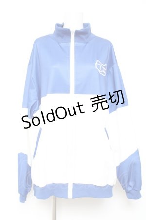 画像: ACDC RAG / ドットネコジャージジャケット  白×青 Y-26-02-04-094-PU-JA-SZ-ZY