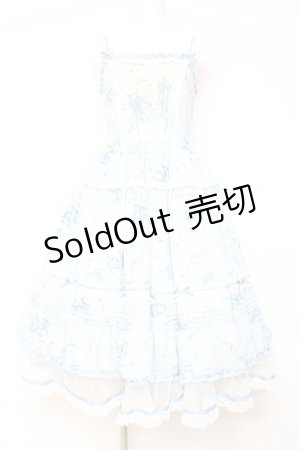画像: Mademoiselle Pearl / Embroidery Bodice Blue Floral Dress XS サックス Y-26-02-04-098-LO-OP-SZ-ZY