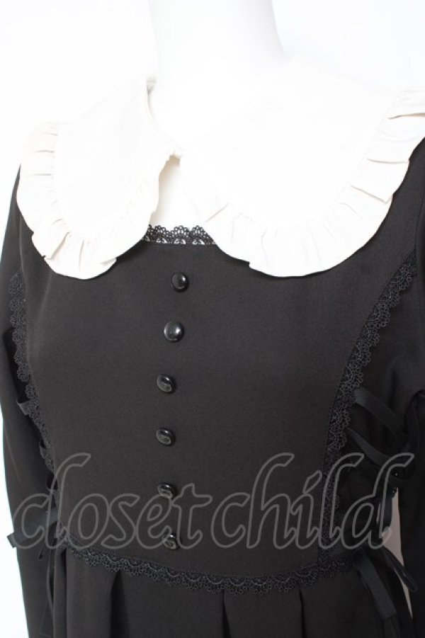 画像4: DearMyLove / サイドレースアップリボンワンピース M 黒 Y-26-02-04-100-EL-OP-SZ-ZY (4)