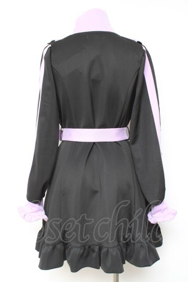 画像3: DearMyLove / 十字架刺繍フリルシスタージャージワンピース L パープル×ブラック Y-26-02-04-102-EL-OP-SZ-ZY (3)