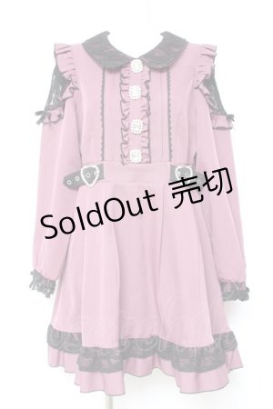 画像: DearMyLove / キラキラビジューレース重ねフリルワンピース LL パープル Y-26-02-04-104-EL-OP-SZ-ZY