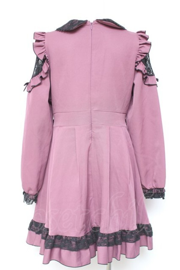 画像3: DearMyLove / キラキラビジューレース重ねフリルワンピース LL パープル Y-26-02-04-104-EL-OP-SZ-ZY (3)