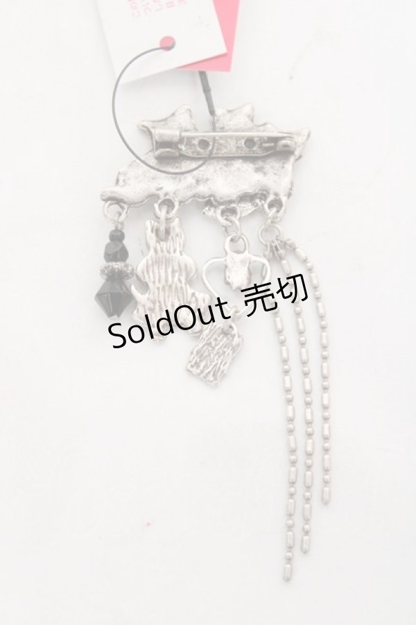 画像2: ALGONQUINS / 猫モチーフブローチ  シルバー Y-26-02-04-012-AL-AC-SZ-ZY (2)