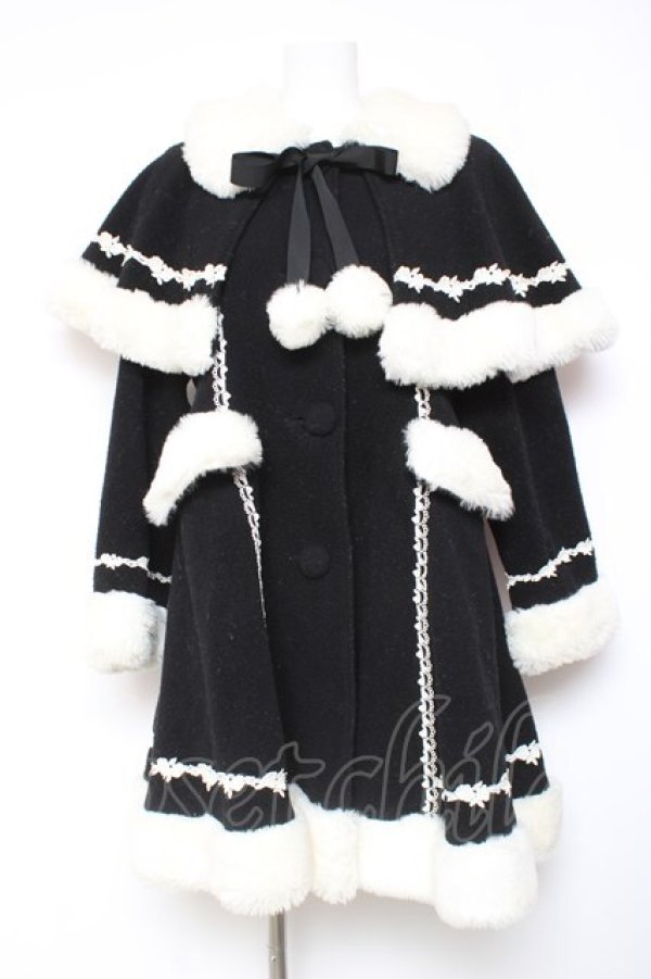 画像1: BABY, THE STARS SHINE BRIGHT / ミルキーコート  黒×白 Y-26-02-04-107-BA-CO-SZ-ZY (1)