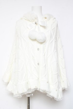 画像: Ank Rouge / くまちゃんケーブルニット M 白 Y-26-02-04-108-CA-CO-SZ-ZY