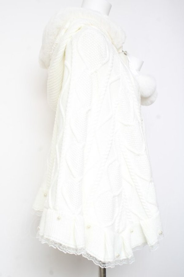 画像2: Ank Rouge / くまちゃんケーブルニット M 白 Y-26-02-04-108-CA-CO-SZ-ZY (2)