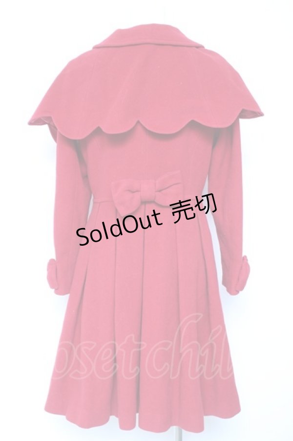 画像3: Leur Getter / スカラップケープコート M レッド Y-26-02-04-109-LU-CO-SZ-ZY (3)