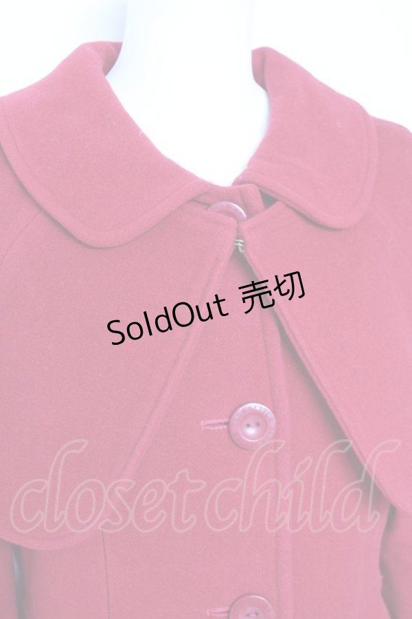 画像4: Leur Getter / スカラップケープコート M レッド Y-26-02-04-109-LU-CO-SZ-ZY (4)