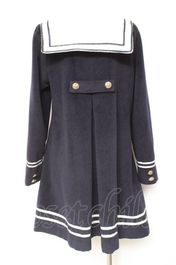 画像2: Amavel / セーラーコート F ネイビー Y-26-02-04-110-CA-CO-SZ-ZY (2)