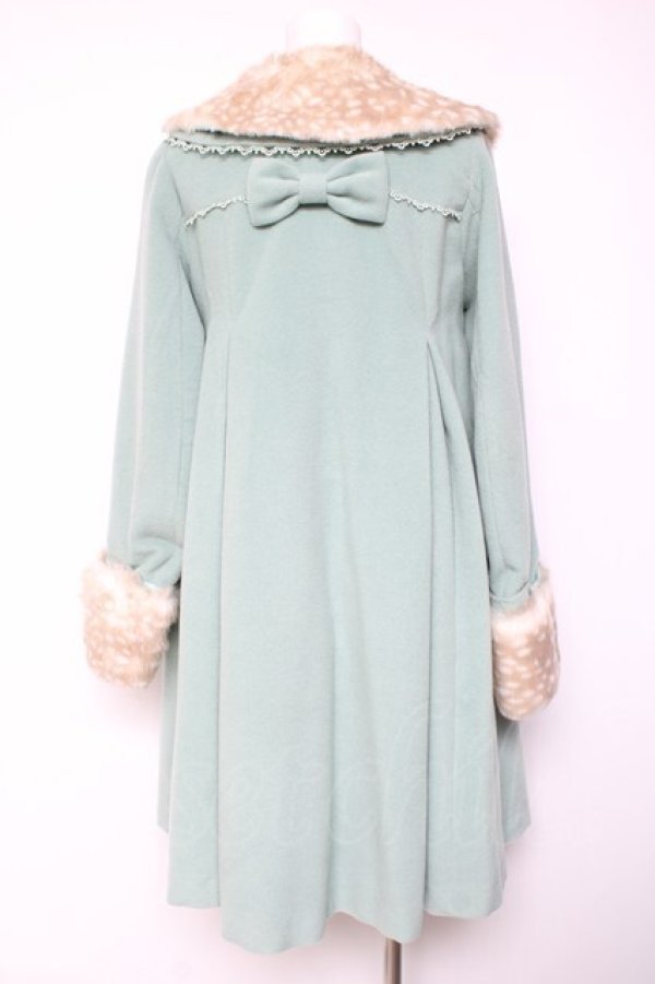 画像3: Unideer / Aラインファー付きコート S ミントグリーン Y-26-02-04-112-LO-OP-SZ-ZY (3)