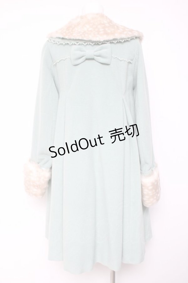 画像3: Unideer / Aラインファー付きコート S ミントグリーン Y-26-02-04-112-LO-OP-SZ-ZTC001 (3)