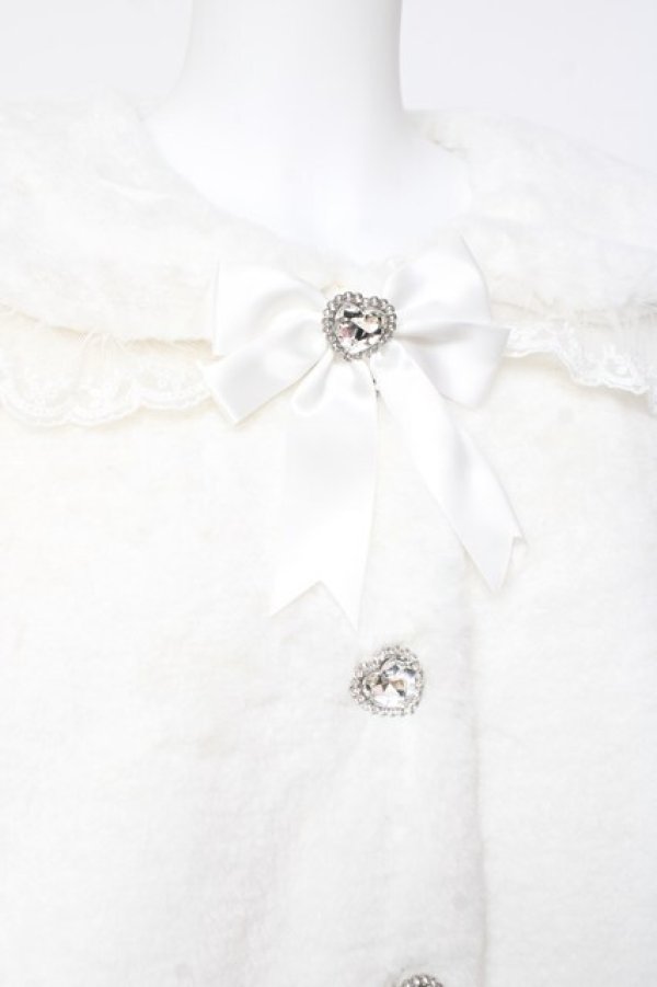 画像4: DearMyLove / バックレースアップビジューセーラーファーコート L 白 Y-26-02-04-114-EL-CO-SZ-ZY (4)