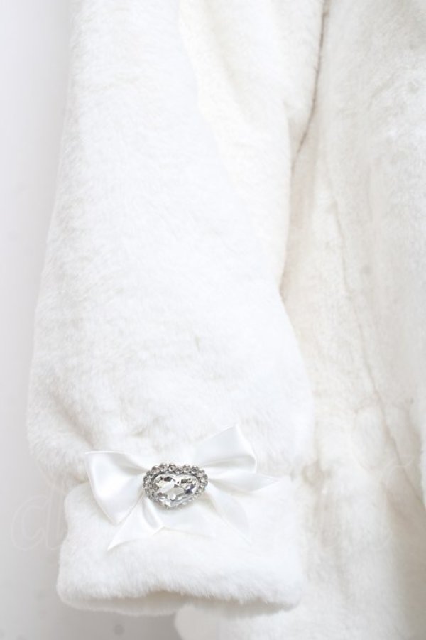 画像5: DearMyLove / バックレースアップビジューセーラーファーコート L 白 Y-26-02-04-114-EL-CO-SZ-ZY (5)