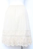 画像2: axes femme / バラ刺繍ペチスカート M 生成り Y-26-02-04-117-AX-SK-SZ-ZY (2)