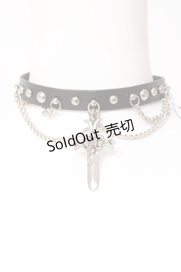 画像1: ALGONQUINS / 剣モチーフチョーカー  シルバー Y-26-02-04-016-AL-AC-SZ-ZY (1)