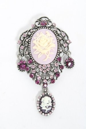 画像: axes femme / ローズカメオブローチ  ラベンダー Y-26-02-04-021-AX-AC-SZ-ZY