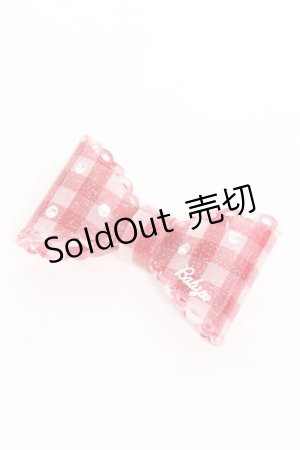 画像: BABY, THE STARS SHINE BRIGHT / ギンガムリボンバレッタ  赤 Y-26-02-04-023-BA-AC-SZ-ZY