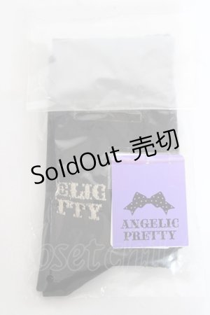 画像: Angelic Pretty / Lacy Crossオーバーニー  黒 Y-26-02-04-028-AP-ZA-SZ-ZY