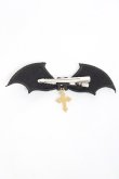 画像2: Angelic Pretty / Horror Bat Crossクリップ  黒 Y-26-02-04-030-AP-AC-SZ-ZY (2)