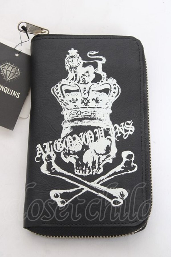 画像1: ALGONQUINS / ロゴプリントウォレット  黒 Y-26-02-04-033-AL-ZA-SZ-ZY (1)