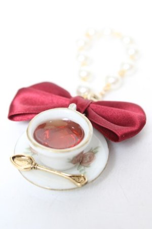 画像: axes femme kawaii / ティーカップバッグチャーム  赤 Y-26-02-05-001-AX-AC-SZ-ZY