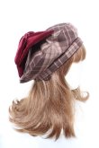 画像4: axes femme / タータンチェックリボンベレー  茶 Y-26-02-05-041-AX-AC-SZ-ZY (4)