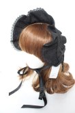 画像1: axes femme kawaii / メアリーハーフボンネット  黒 Y-26-02-05-042-AX-AC-SZ-ZY (1)