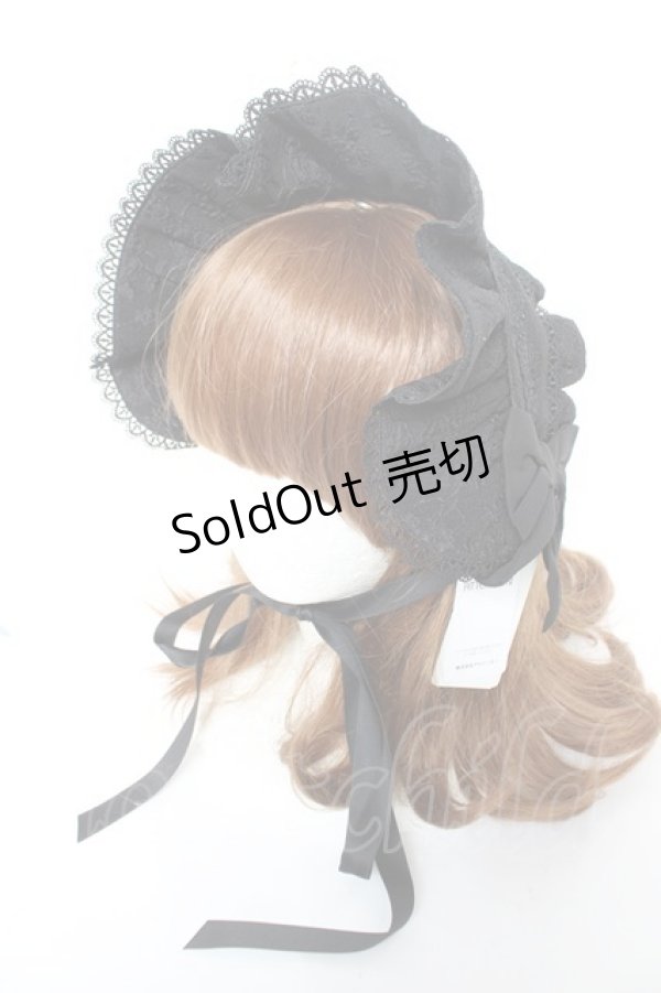 画像1: axes femme kawaii / メアリーハーフボンネット  黒 Y-26-02-05-042-AX-AC-SZ-ZY (1)