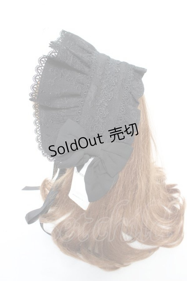 画像2: axes femme kawaii / メアリーハーフボンネット  黒 Y-26-02-05-042-AX-AC-SZ-ZY (2)