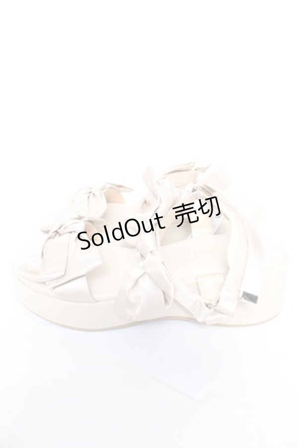 画像2: axes femme POETIQUE / サテンリボンサンダル L ベージュ Y-26-02-05-045-AX-SH-SZ-ZY (2)
